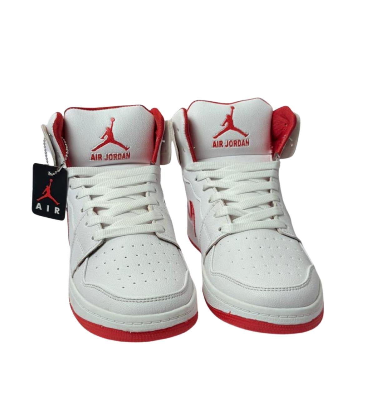 Nike Air Jordan 1 Mid SE- White/Dune Red
