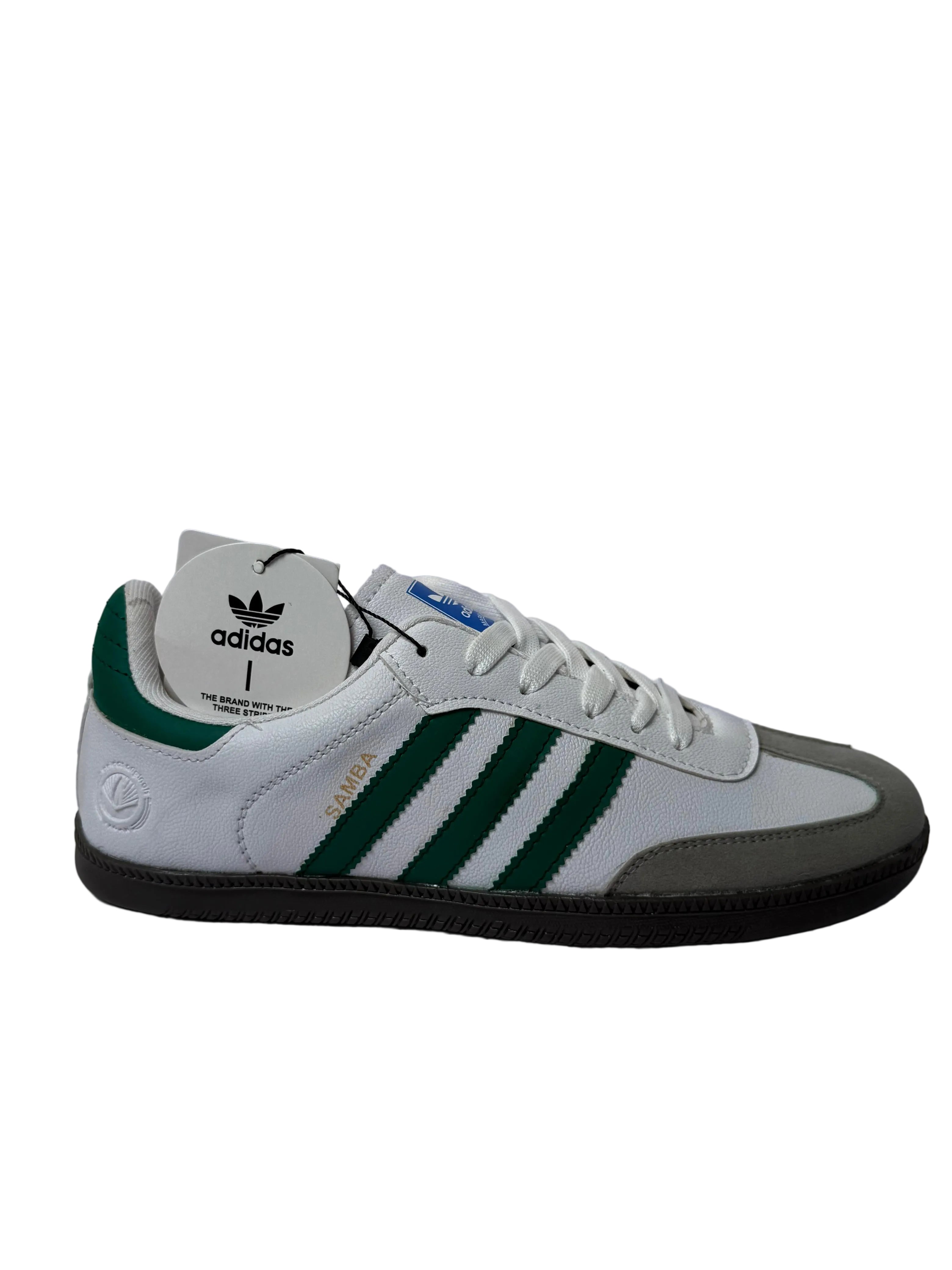Adidas Samba Og- White/Collegiate Green/Brown