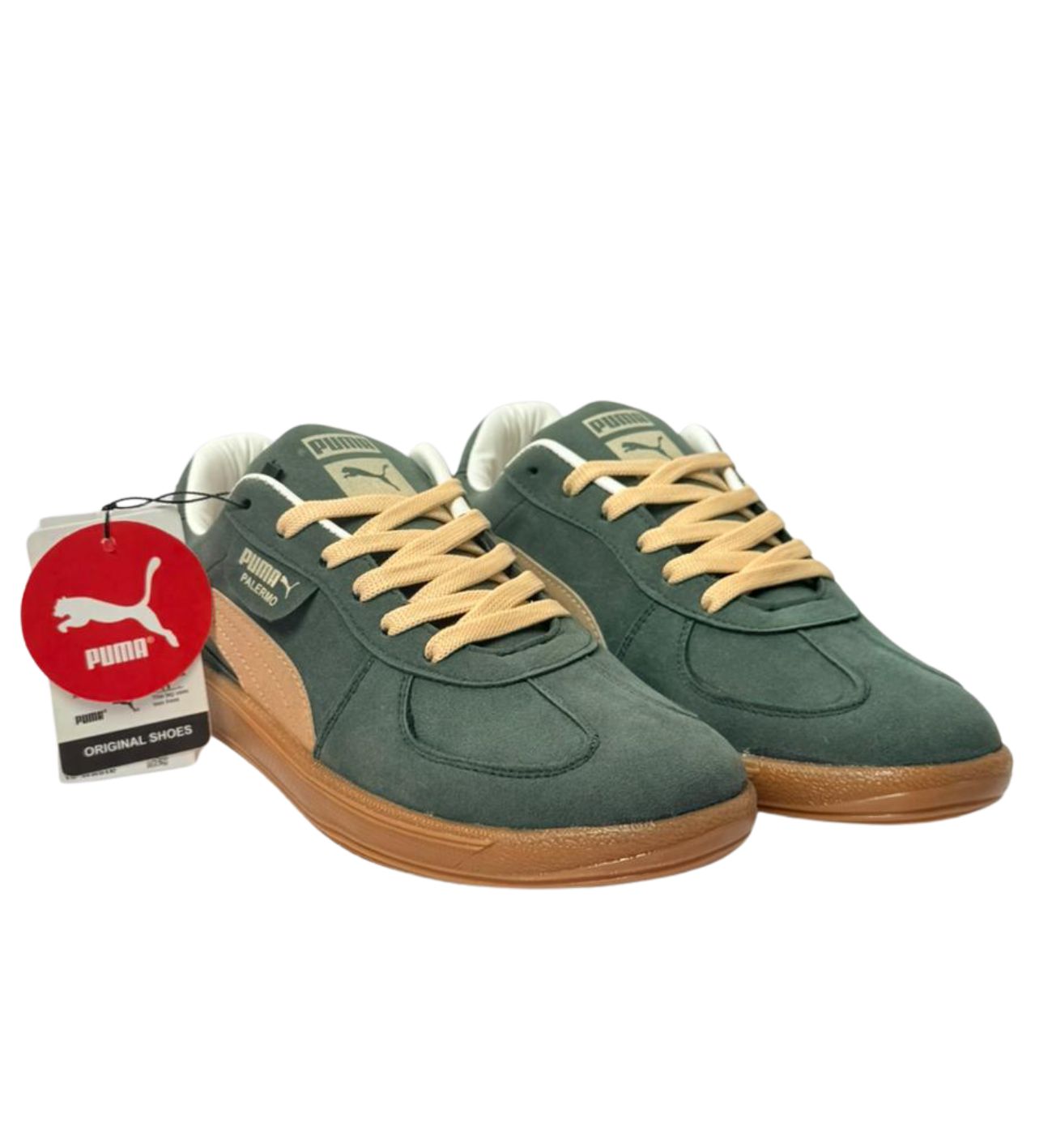 Puma palermo-myrtle green/cream tan/Gum