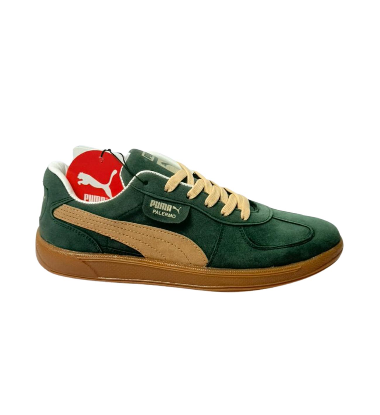 Puma palermo-myrtle green/cream tan/Gum